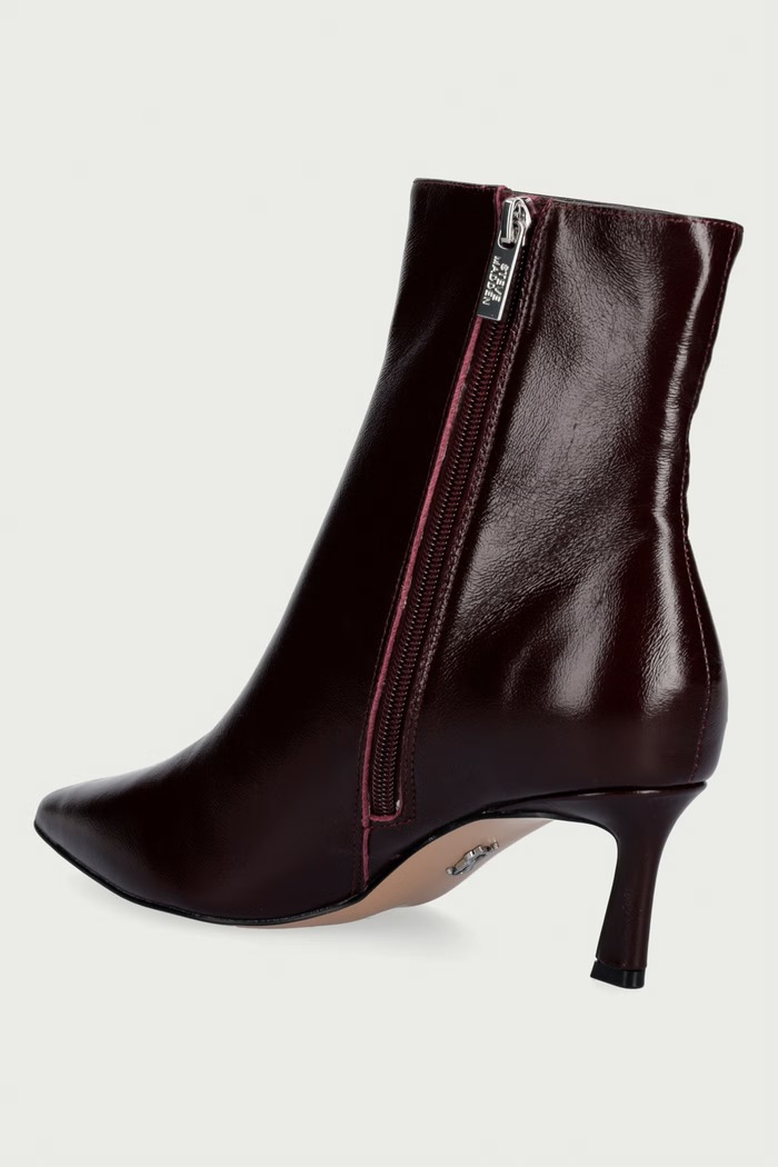 Obuwie Steve Madden Botki damskie skórzane Lulah 11003282.WC2 bordowy
