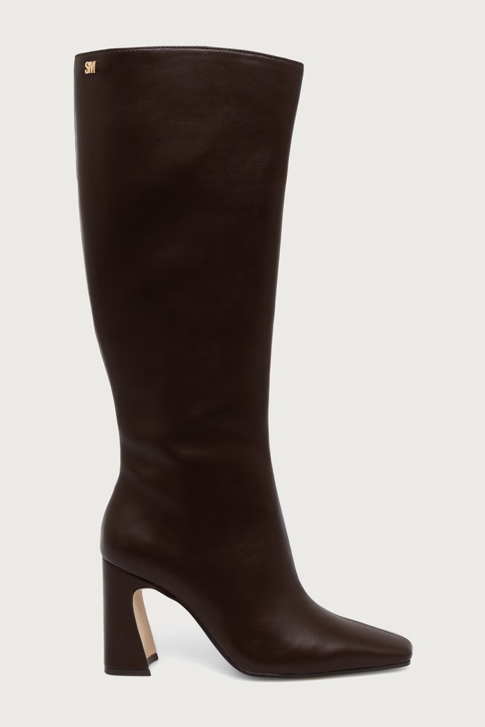 Steve Madden Škornji ženski usnjeni Flares-H 11005768.003 rjava AW26