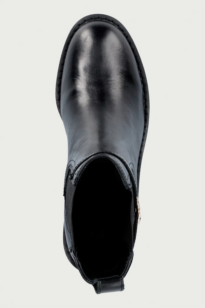 Botki na niskim obcasie damskie skórzane Charity-SM Steve Madden 11005782.017 czarny