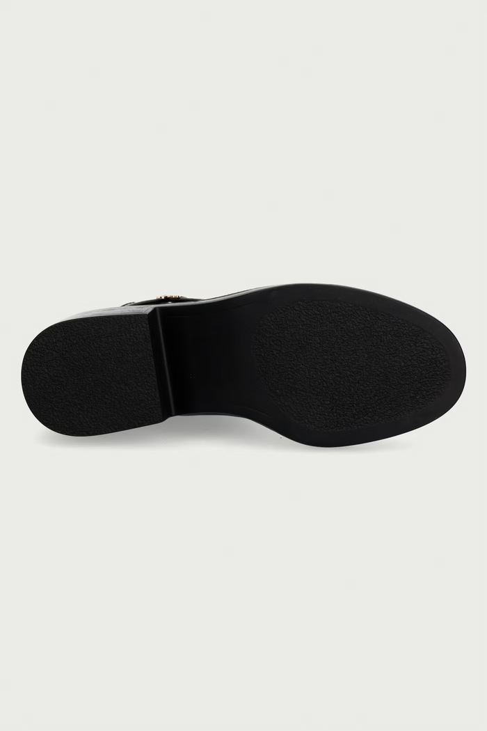 Botki na niskim obcasie damskie skórzane Charity-SM Steve Madden czarny 11005782.017