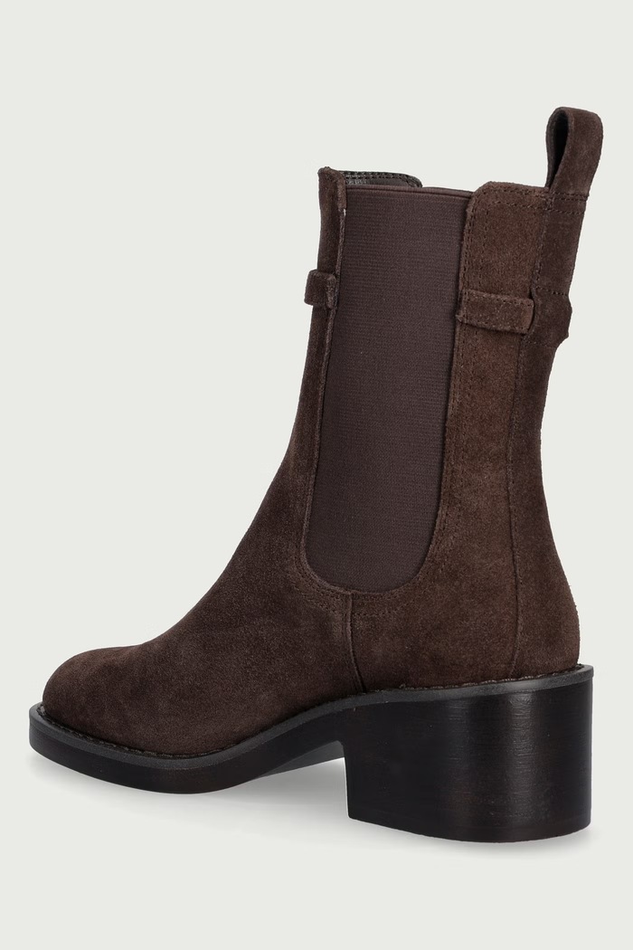 Obuwie Steve Madden Sztyblety damskie zamszowe Charity-SM 11005782.880 brązowy