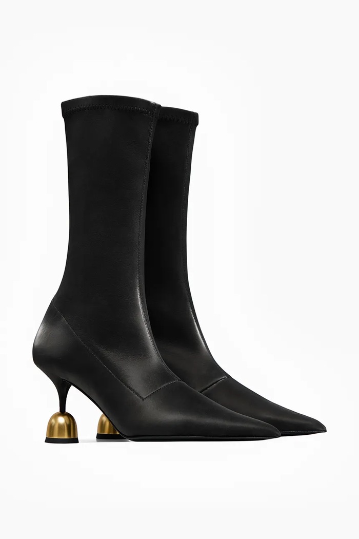 Vanda Novak Botki na szpilce damskie Penelope Asphalt Black Penelope.Asphalt.Black czarny AW26