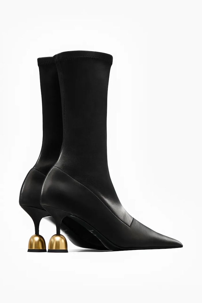 Obuwie Vanda Novak Botki na szpilce damskie Penelope Asphalt Black Penelope.Asphalt.Black czarny