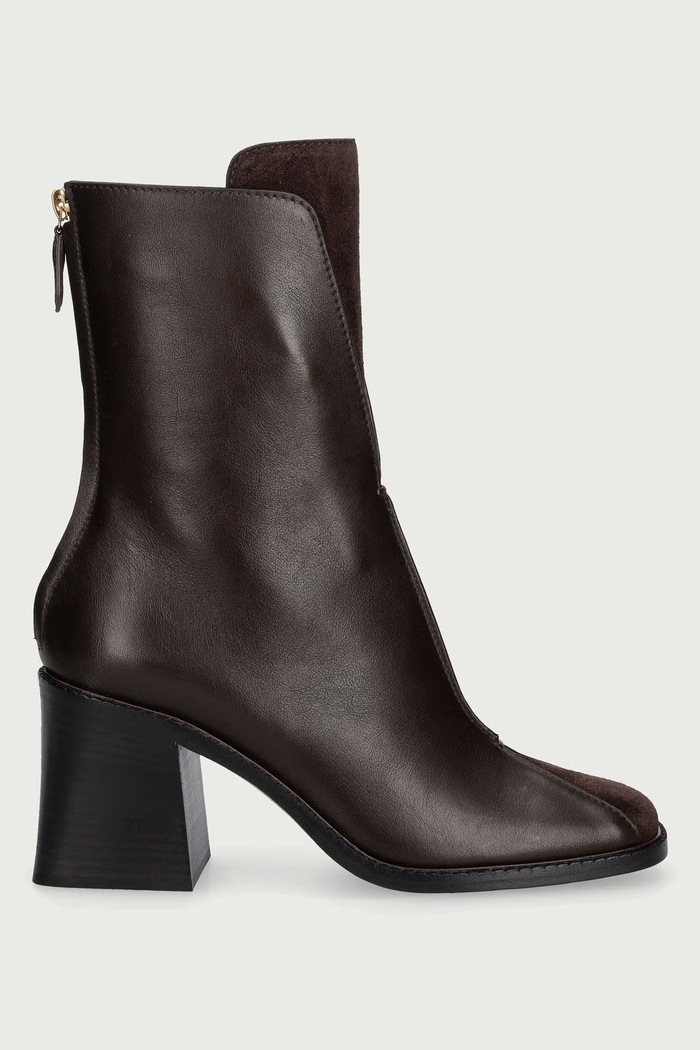 Pollini Botki damskie skórzane PA21038M0PPA230A brązowy AW26