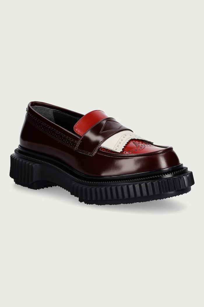 ADIEU Mokasyny damskie skórzane bordowy TYPE.203.AW26