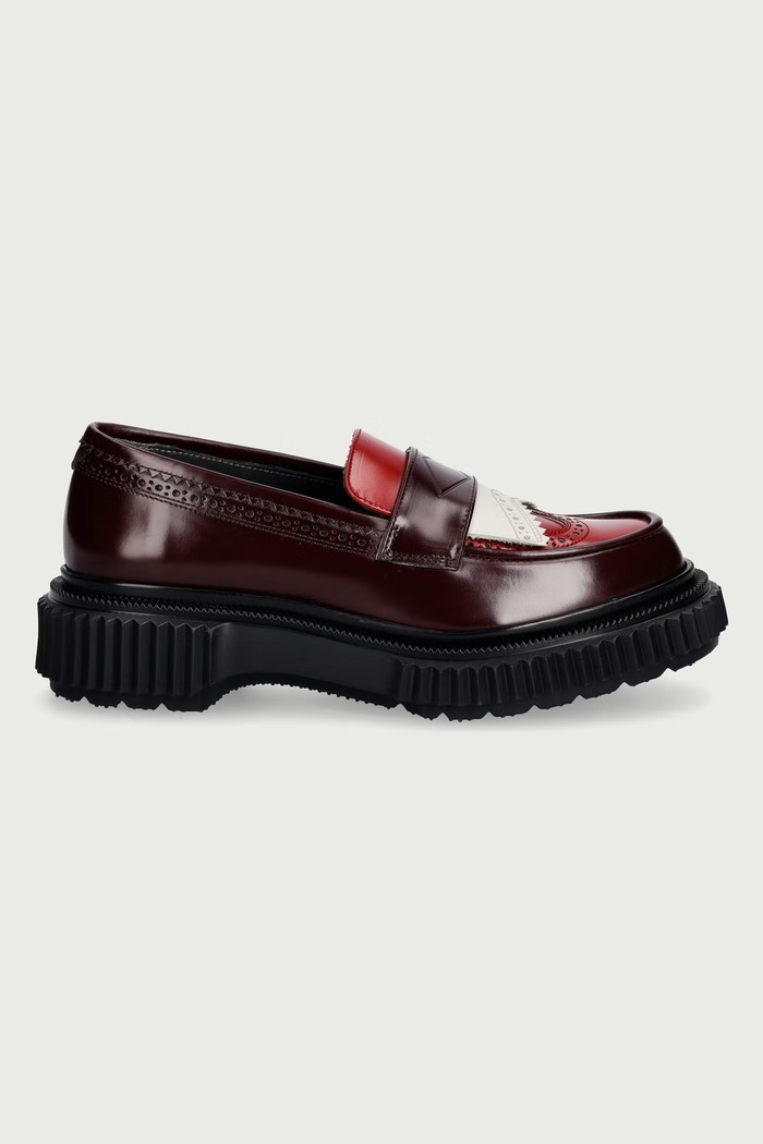 ADIEU Mokasyny damskie skórzane TYPE.203.AW26 bordowy AW26