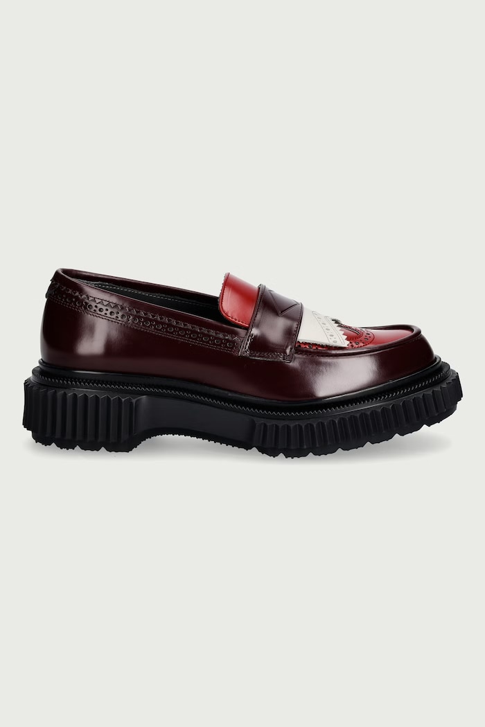 ADIEU Moccasins on a platform Women's leather TYPE.203.AW26 maroon AW26