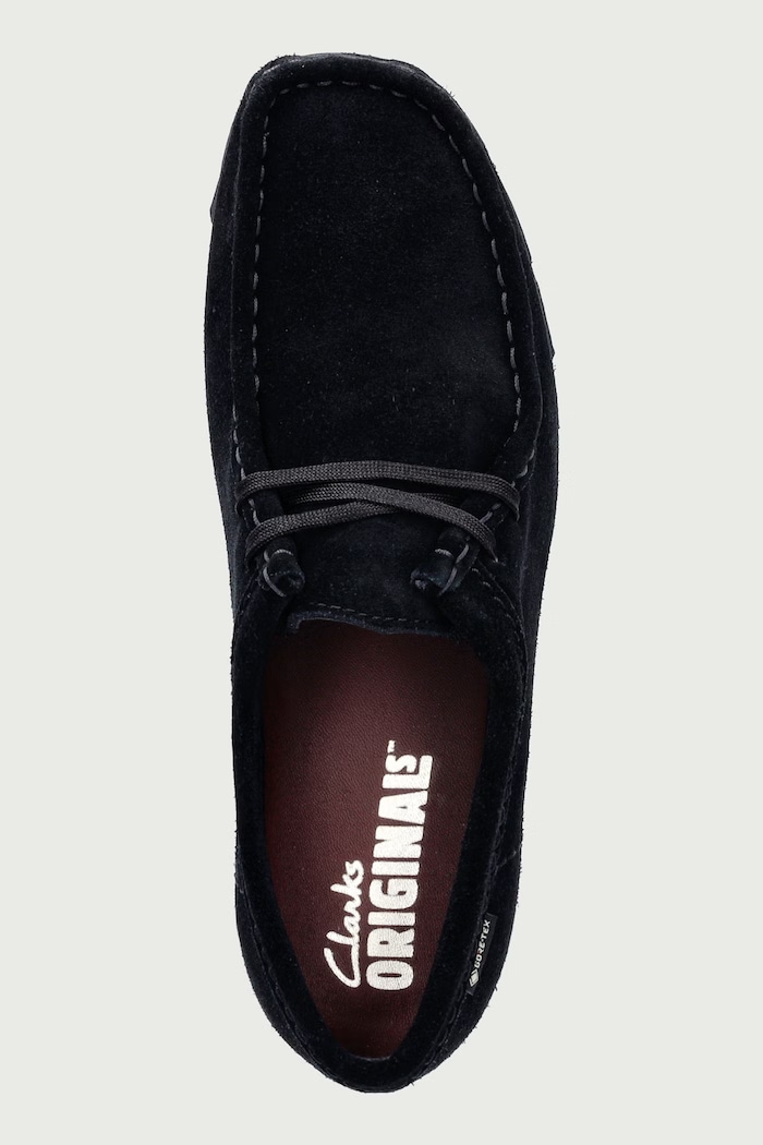 Wallabee moccasins Women's suede Clarks Originals 261792584 black