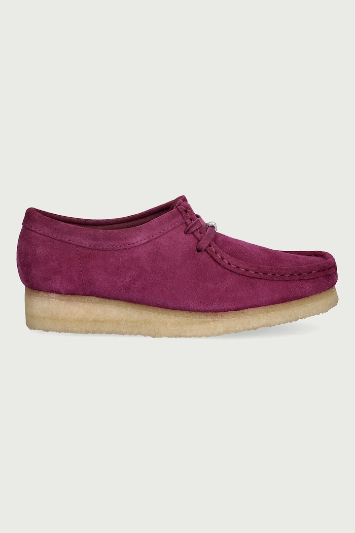 Clarks Originals Wallabee moccasins on a platform Women's suede 263280754 pink AW26