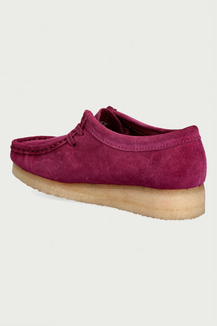Obuwie Clarks Originals Wallabee mokasyny na platformie damskie zamszowe 263280754 różowy