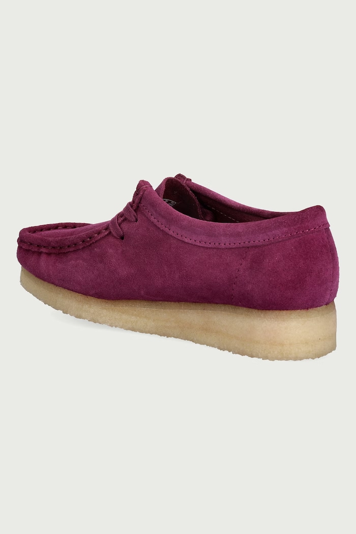 Shoes Clarks Originals Wallabee moccasins on a platform Women's suede 263280754 pink