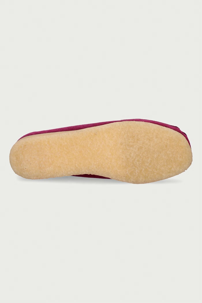 Wallabee mokasyny na platformie damskie zamszowe Clarks Originals różowy 263280754