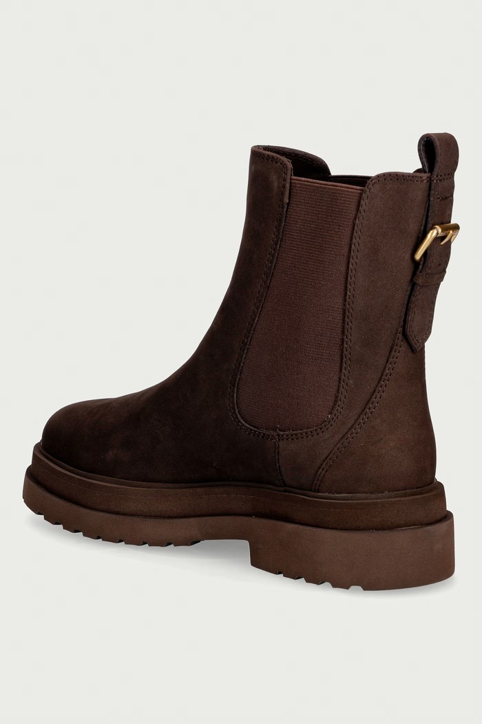 Obuwie Twinset Sztyblety damskie zamszowe 262TGT098.00203 brązowy