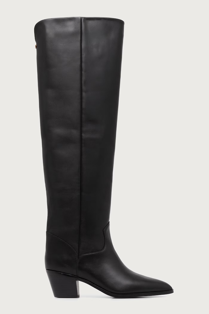 Twinset Kozaki damskie skórzane 262TGT046.00006 czarny AW26