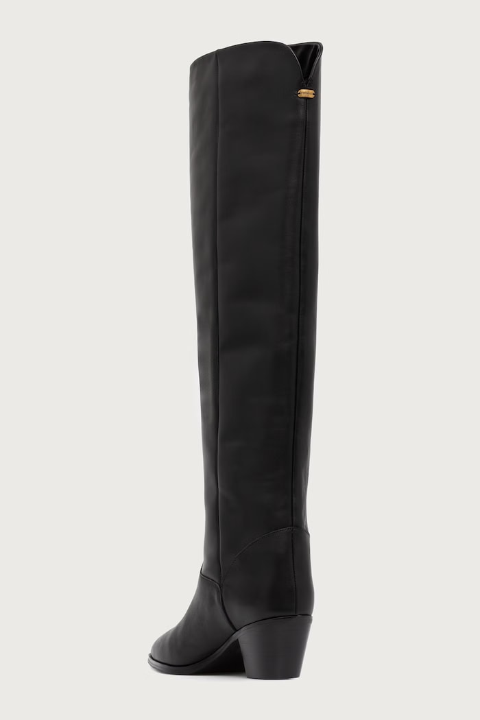 Obuwie Twinset Kozaki damskie skórzane 262TGT046.00006 czarny