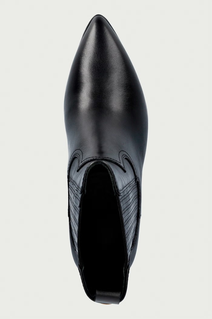 Botki damskie skórzane Twinset 262TGT044.00006 czarny