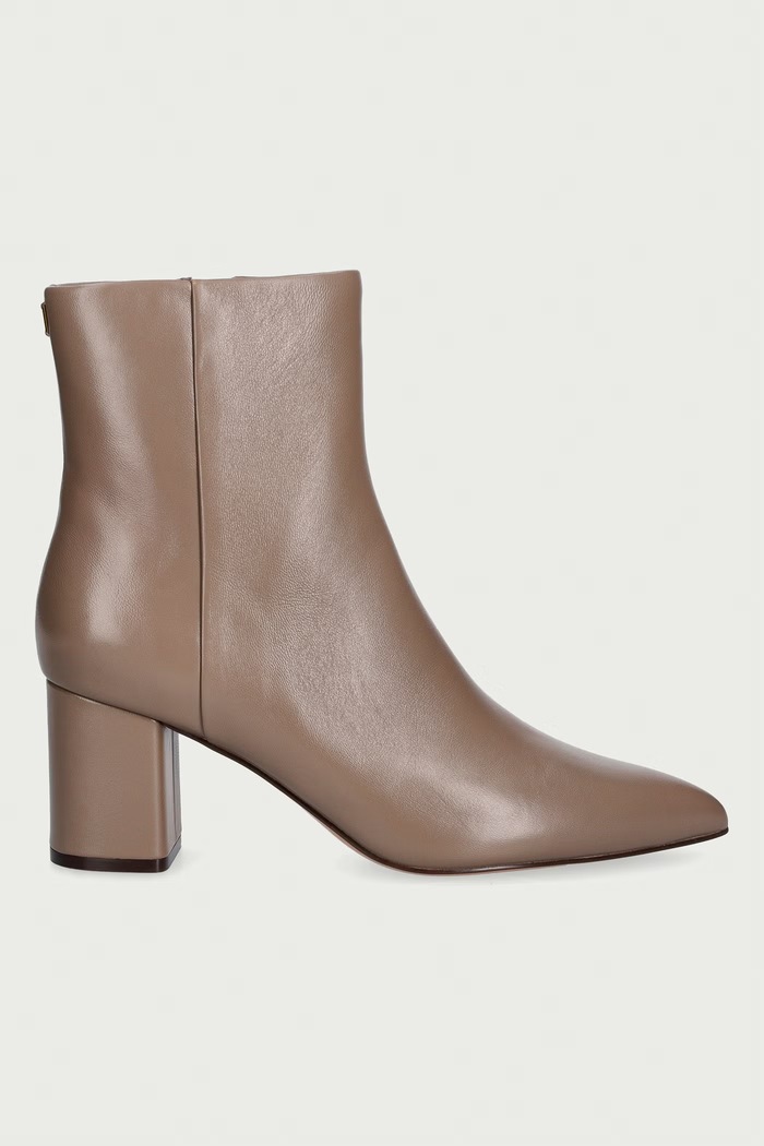 Twinset Botki damskie skórzane 262TGT056.00369 beżowy AW26