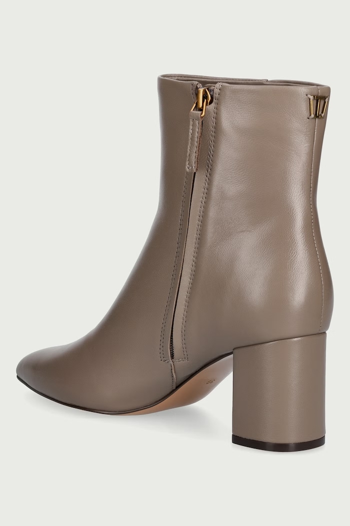 Obuv Twinset Členkové čižmy dámske kožené 262TGT056.00369 béžová