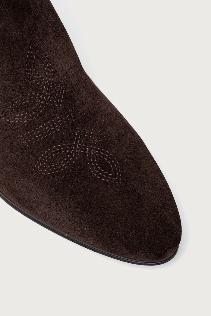 Sneakersy damskie zamszowe Twinset 262TGT042.00203 brązowy