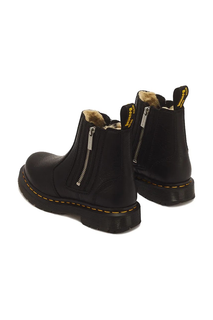 Obuwie Dr. Martens Botki damskie skórzane 2976 Alyson w Zips DM43609001 czarny
