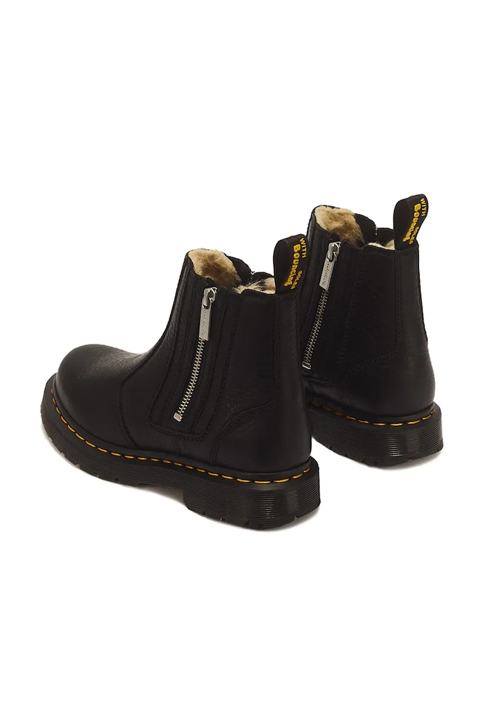 Obuwie Dr. Martens Botki damskie skórzane 2976 Alyson w Zips DM43609001 czarny