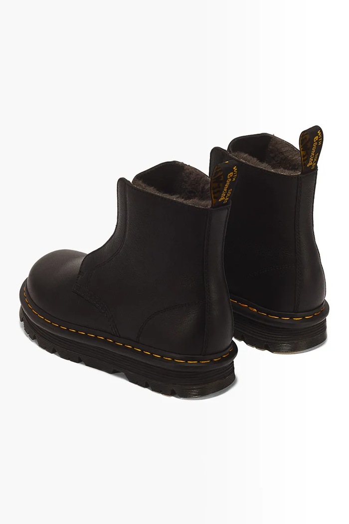 Obuwie Dr. Martens Botki damskie skórzane ZebZag Laceless WL DM43579001 czarny