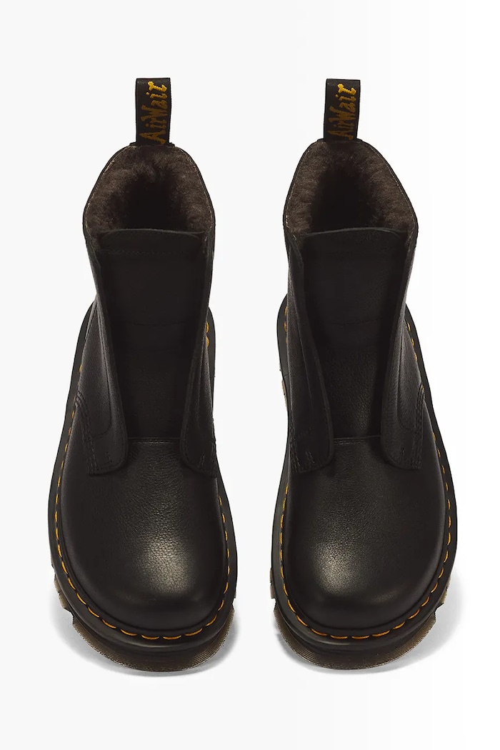 Botki damskie skórzane ZebZag Laceless WL Dr. Martens DM43579001 czarny