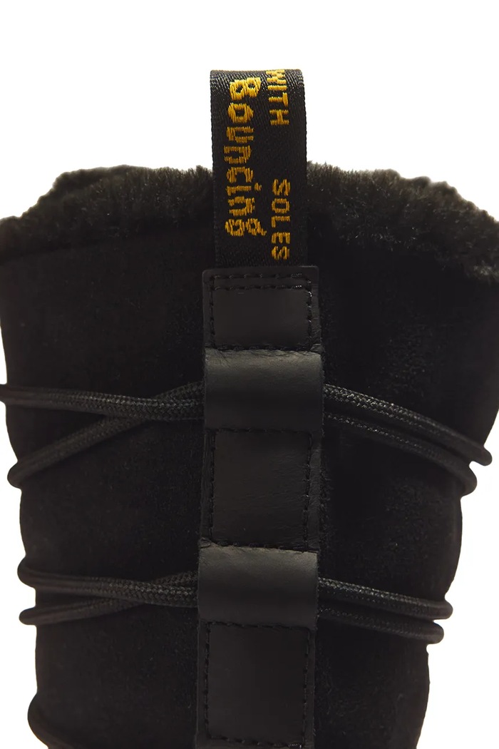 Kozaki damskie skórzane DMXL 6 Tie Fur Dr. Martens DM43359001 czarny