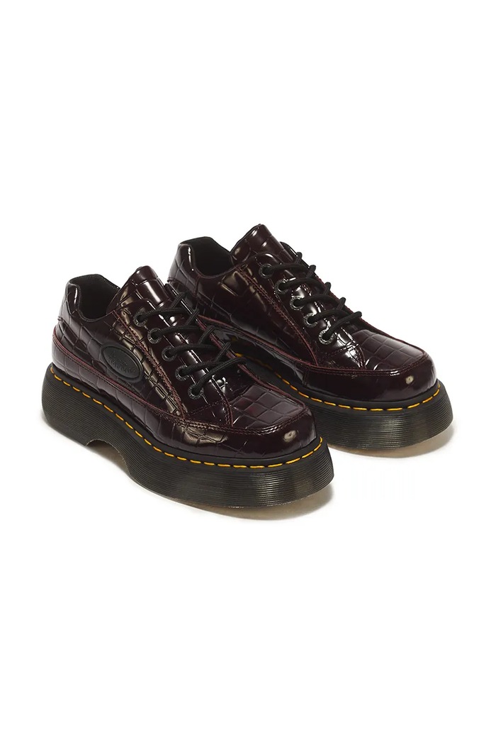 Dr. Martens Poltopánky dámske kožené Buzz 5i DM43324600 burgundské AW26
