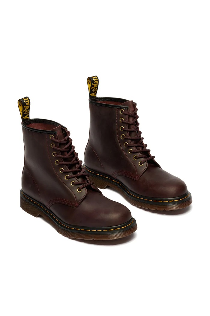 Încălțăminte Dr. Martens Bocanci pentru femei din piele 1460 DM11822609 maro