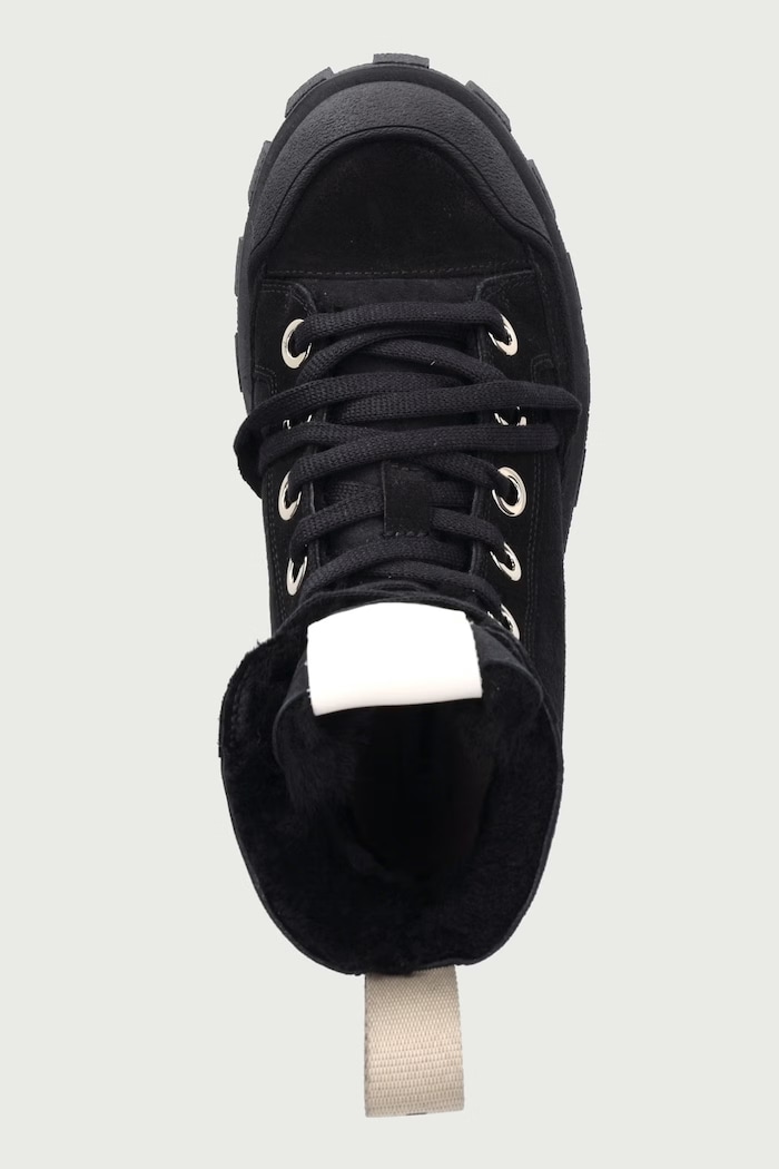 Buty na platformie damskie zamszowe Matilda Wool Inuikii 1002.020.0041.000 czarny
