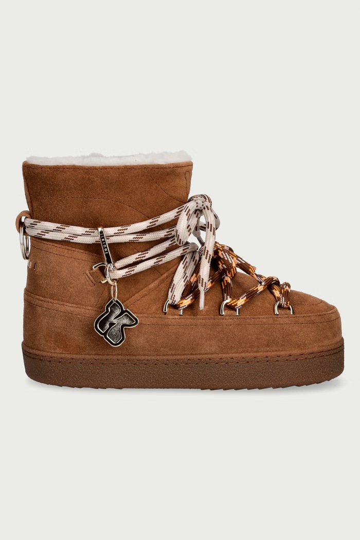 Inuikii Quilted Suede śniegowce damskie zamszowe 1002.003.0231.150 brązowy AW26