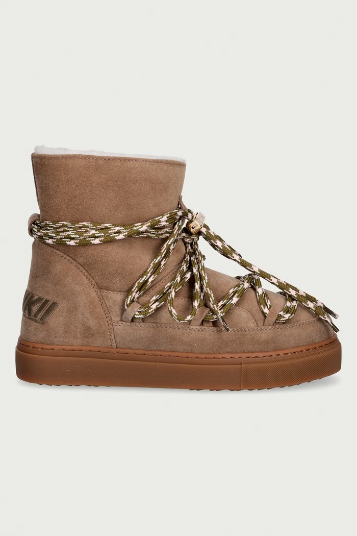 Inuikii Suede Double Tie śniegowce damskie zamszowe 1001.003.0711.250 beżowy AW26
