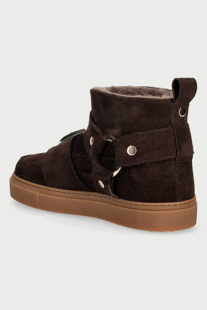 Obuwie Inuikii Classic Low Buckle śniegowce damskie zamszowe 1001.001.0631.152 brązowy