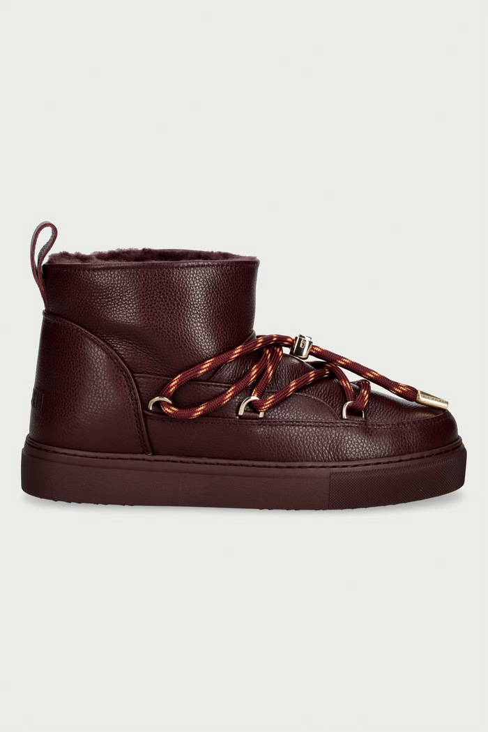Inuikii Full Leather Gloss śniegowce damskie skórzane 1001.001.0371.518 bordowy AW26