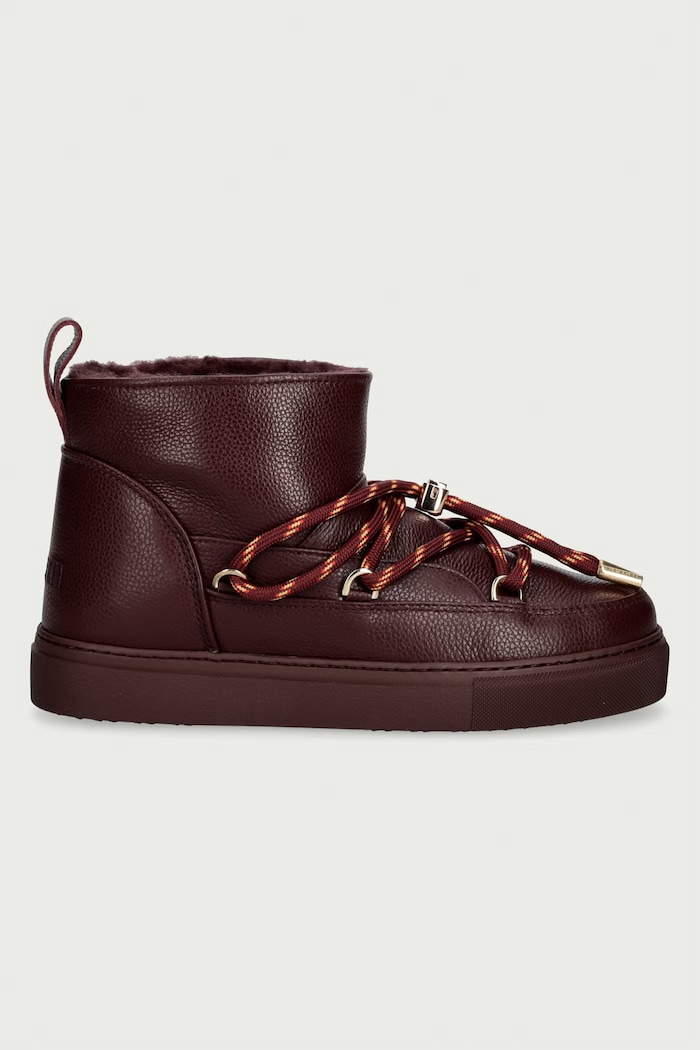 Inuikii Full Leather Gloss śniegowce damskie skórzane 1001.001.0371.518 bordowy AW26