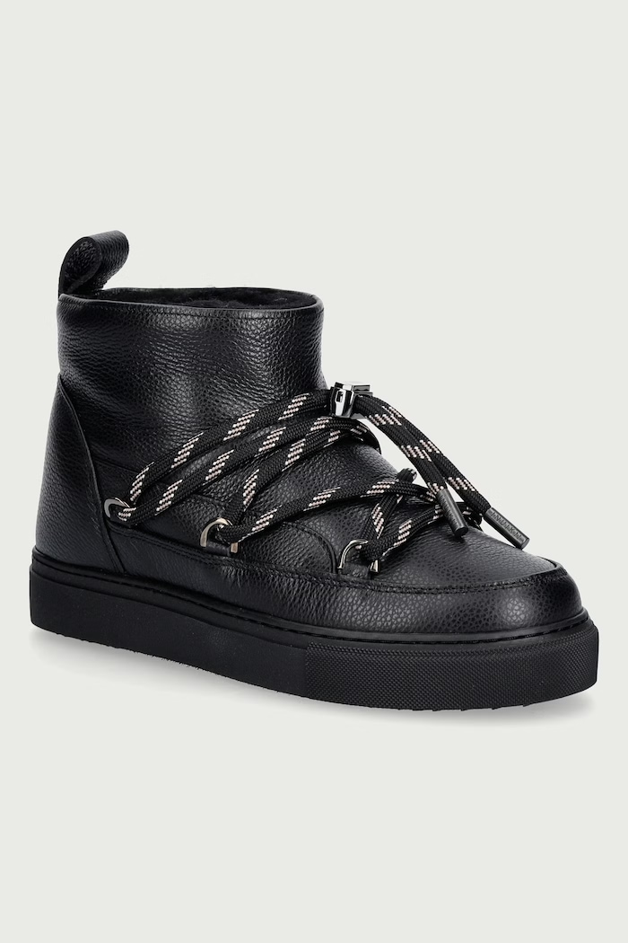 Inuikii Full Leather Gloss śniegowce damskie skórzane czarny 1001.001.0371.000