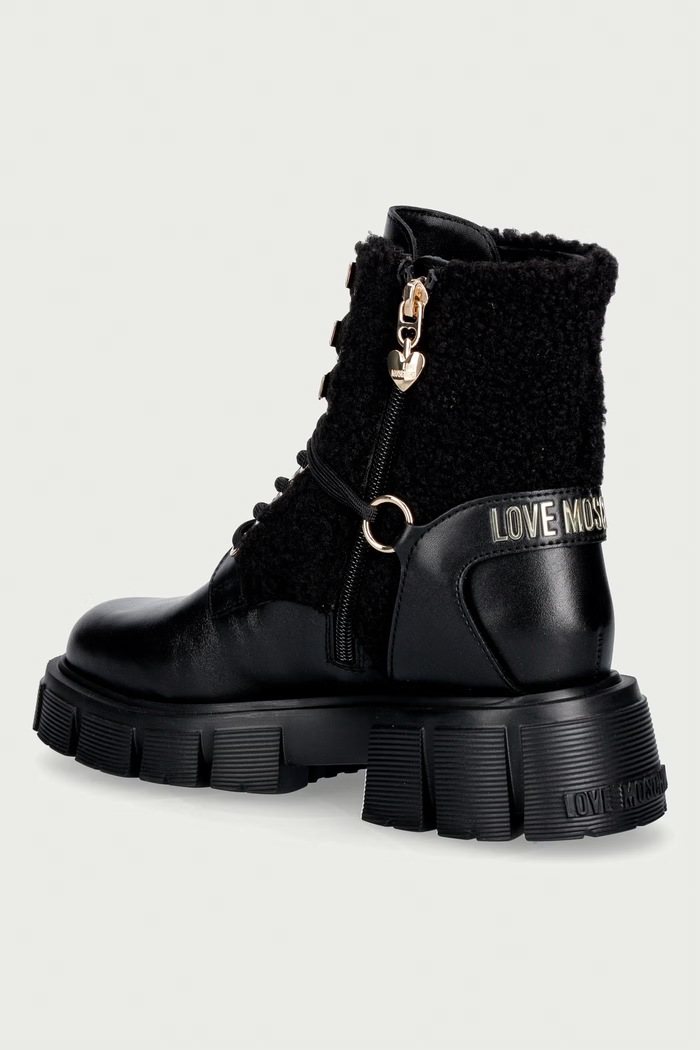 Obuwie Love Moschino Workery damskie JA24225G0PJU100A czarny