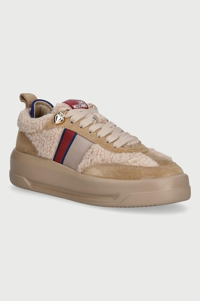 Love Moschino Sneakersy damskie beżowy JA15495G0PJU310A