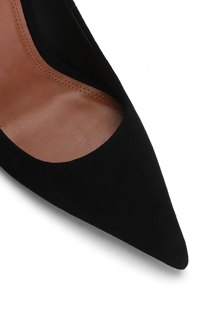 Szpilki zamszowe Bank Court Kurt Geiger London czarny 6149900209