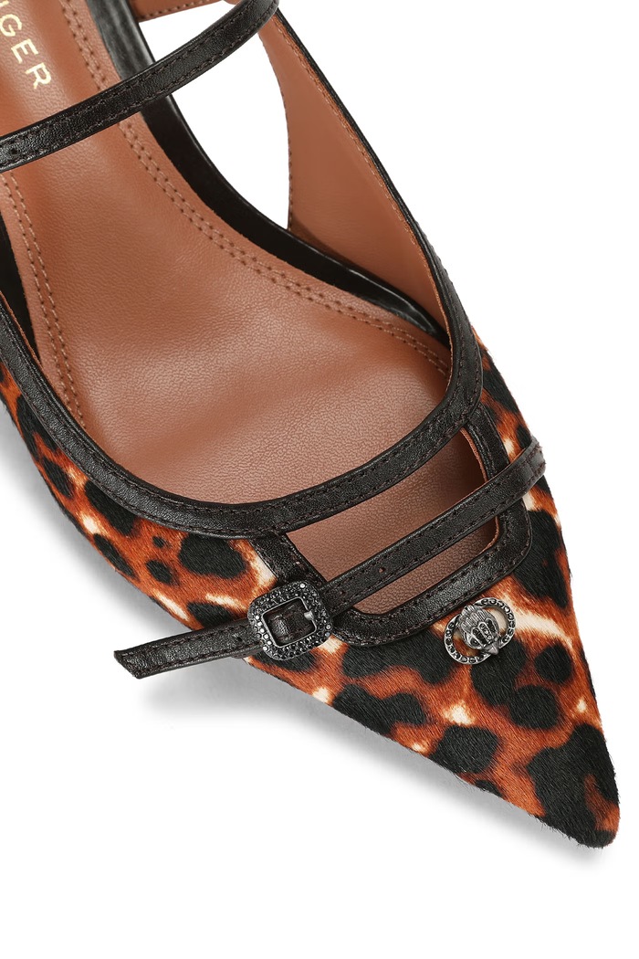Obuwie Kurt Geiger London Szpilki skórzane Knightsbridge Sling 6140446189 brązowy