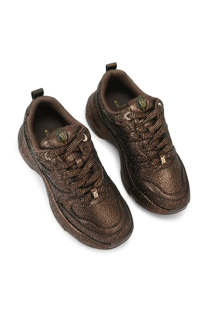 Kurt Geiger London Starlight Runner sneakersy damskie zamszowe 6149260609 brązowy AW26