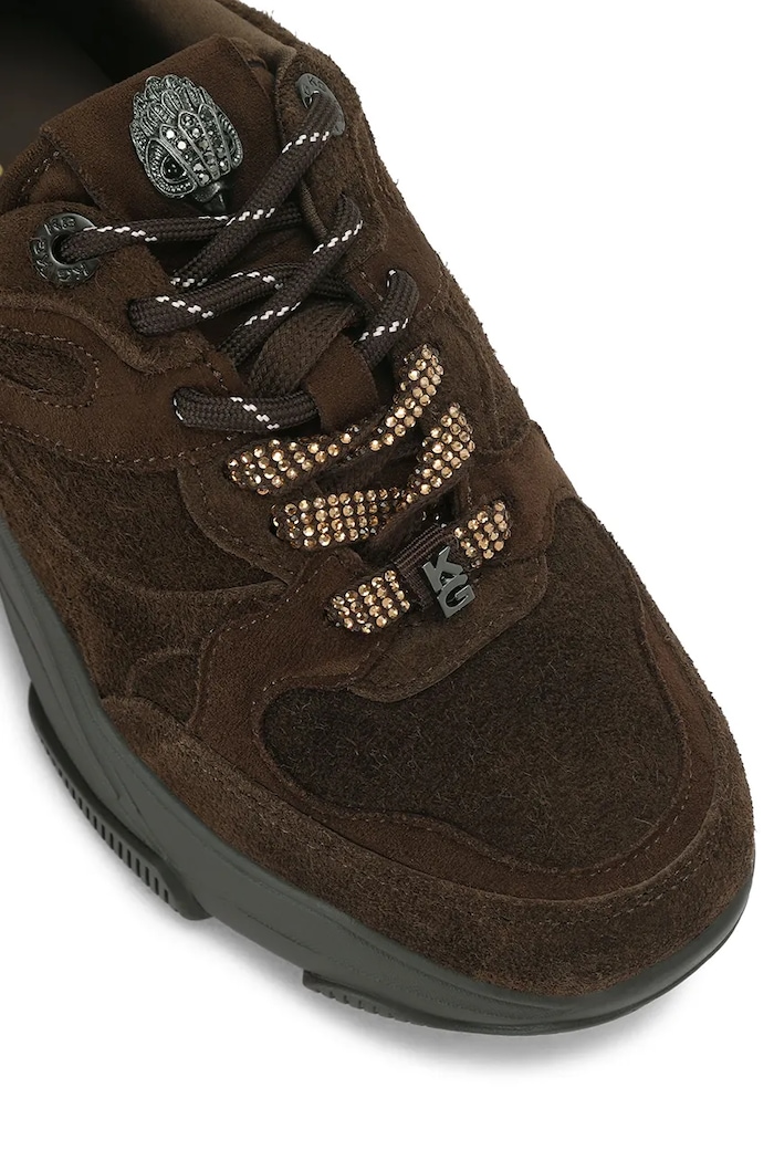 Obuwie Kurt Geiger London Starlight Runner sneakersy damskie zamszowe 6149231209 brązowy