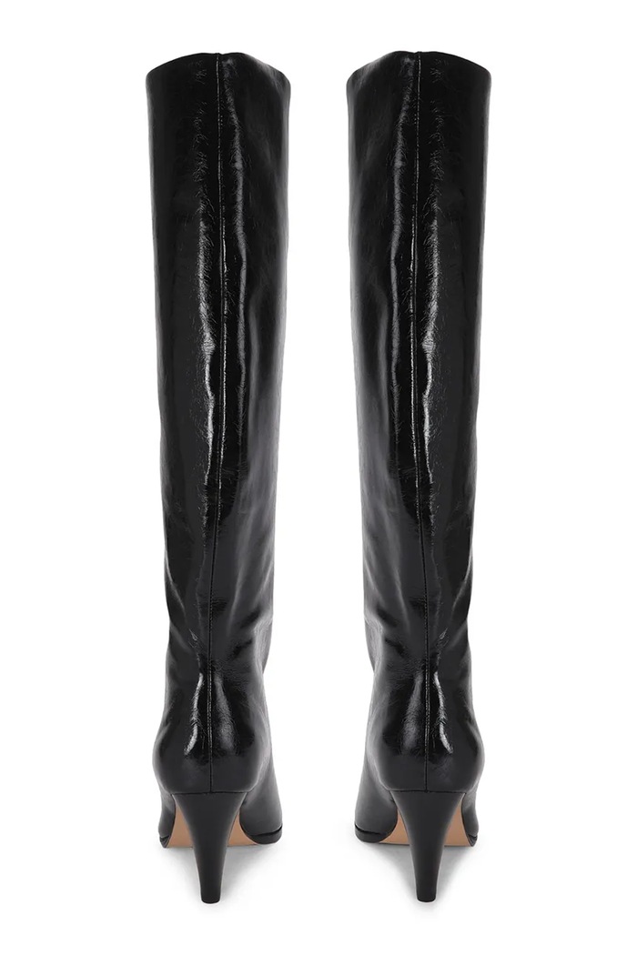 Obuwie Kurt Geiger London Kozaki damskie zamszowe Lambeth Boot Slouchy 6194300019 czarny