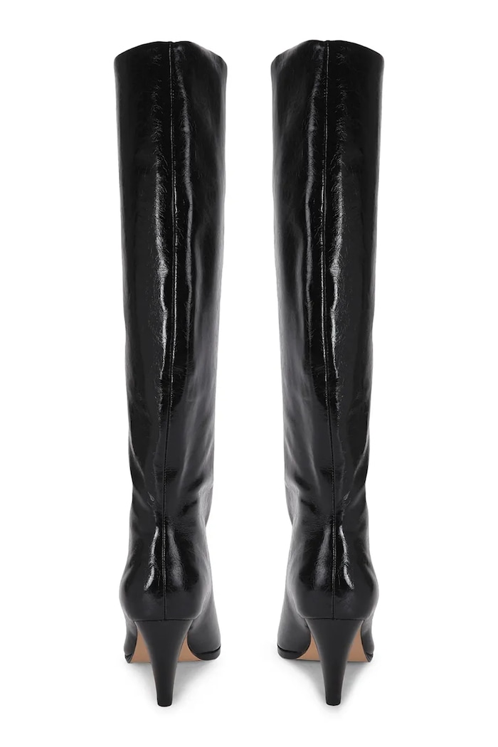 Obuwie Kurt Geiger London Kozaki damskie zamszowe Lambeth Boot Slouchy 6194300019 czarny