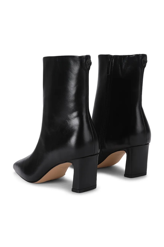 Obuwie Kurt Geiger London Botki na słupku damskie skórzane Eaton Ankle Boot 6193700109 czarny