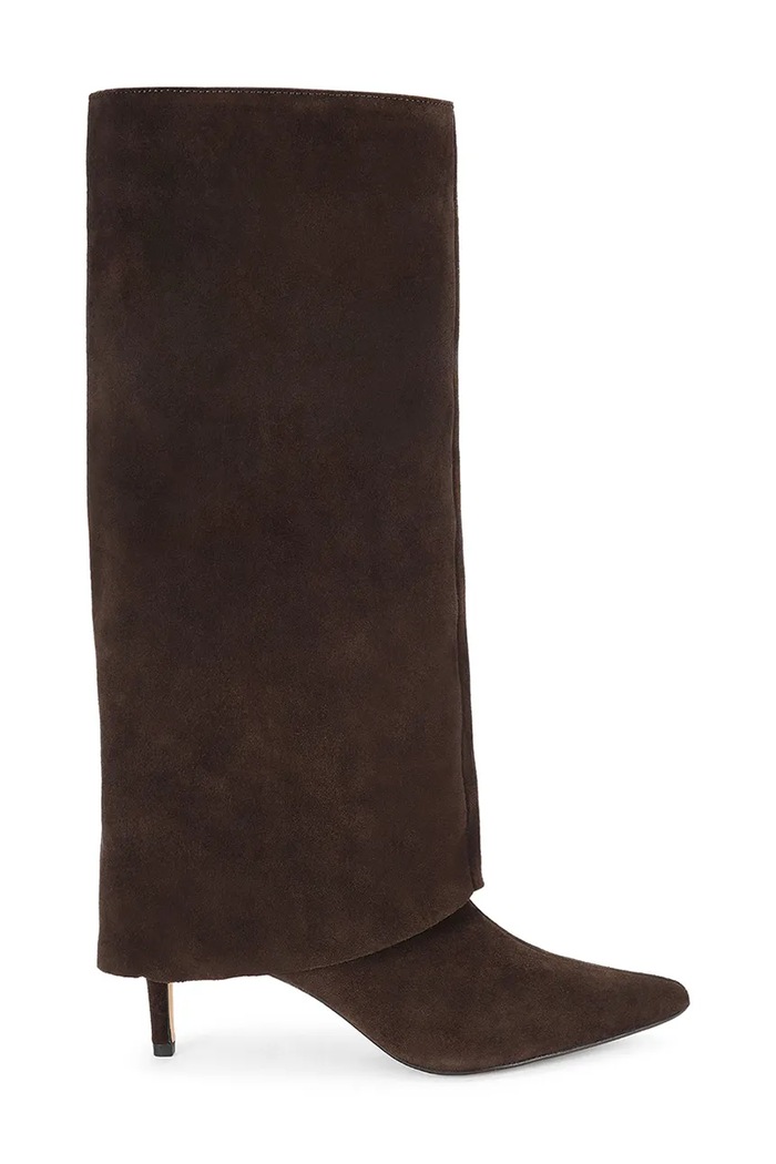 Kurt Geiger London Kozaki damskie zamszowe Mansion Fold Boot brązowy 6148335209