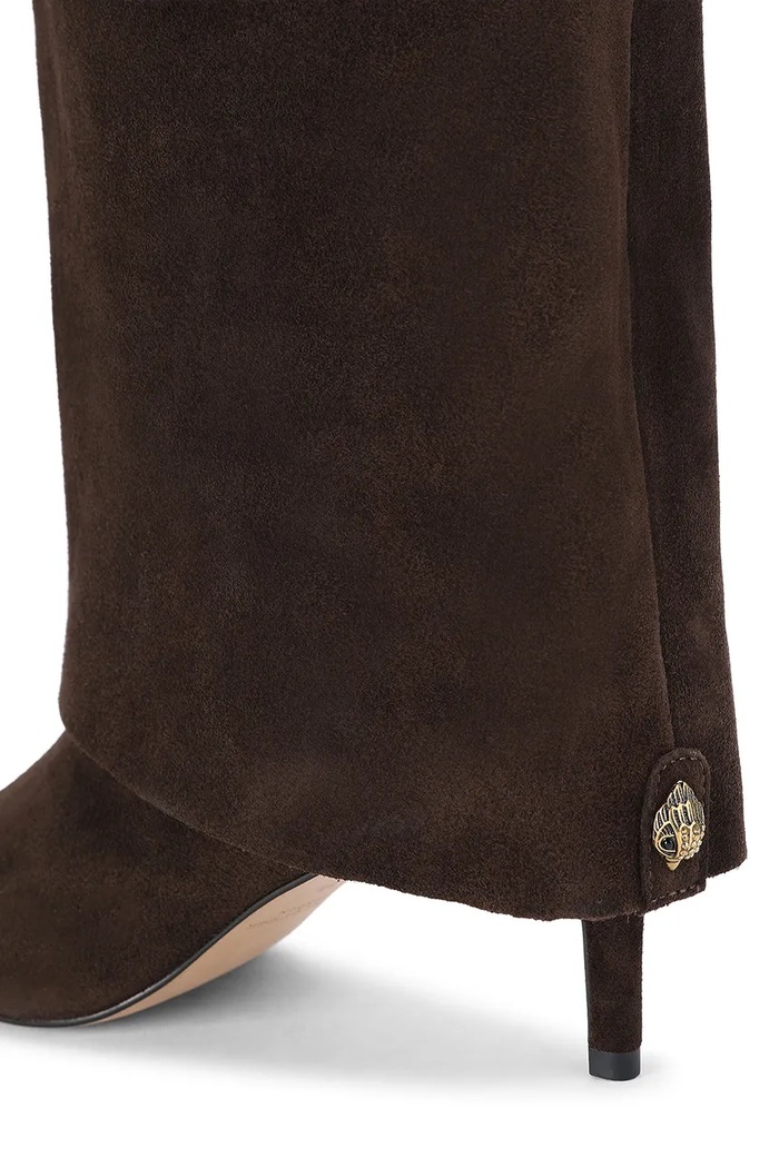 Kozaki damskie zamszowe Mansion Fold Boot Kurt Geiger London 6148335209 brązowy