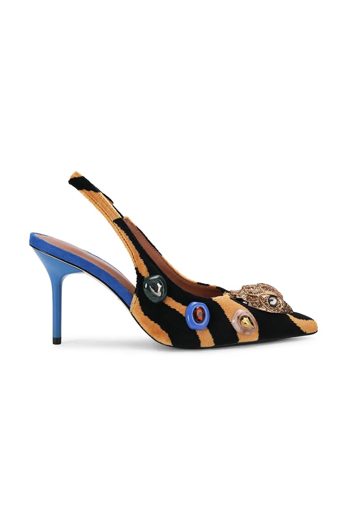 Kurt Geiger London Szpilki Loulou Eagle Sling czarny 6139999789