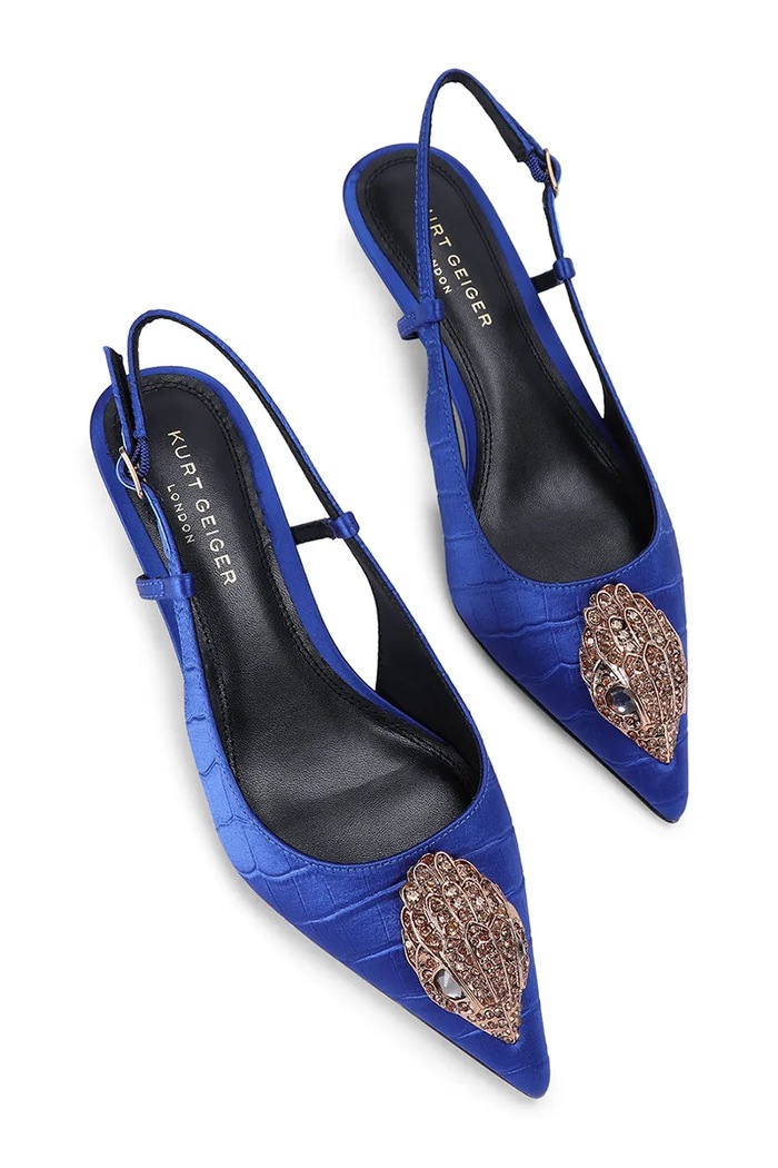 Kurt Geiger London Szpilki Belsize 40 Sling 6137880689 niebieski AW26